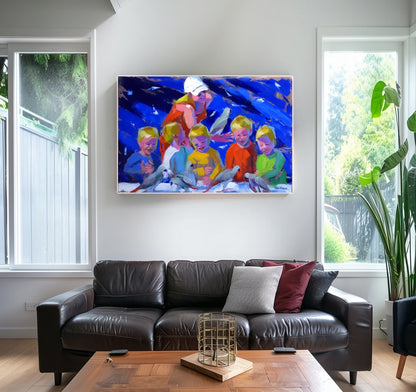 The Parrots 80x120cm Oil on Canvas