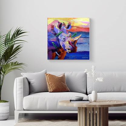 The Last Watcher 80x80cm Acrylic On Canvas