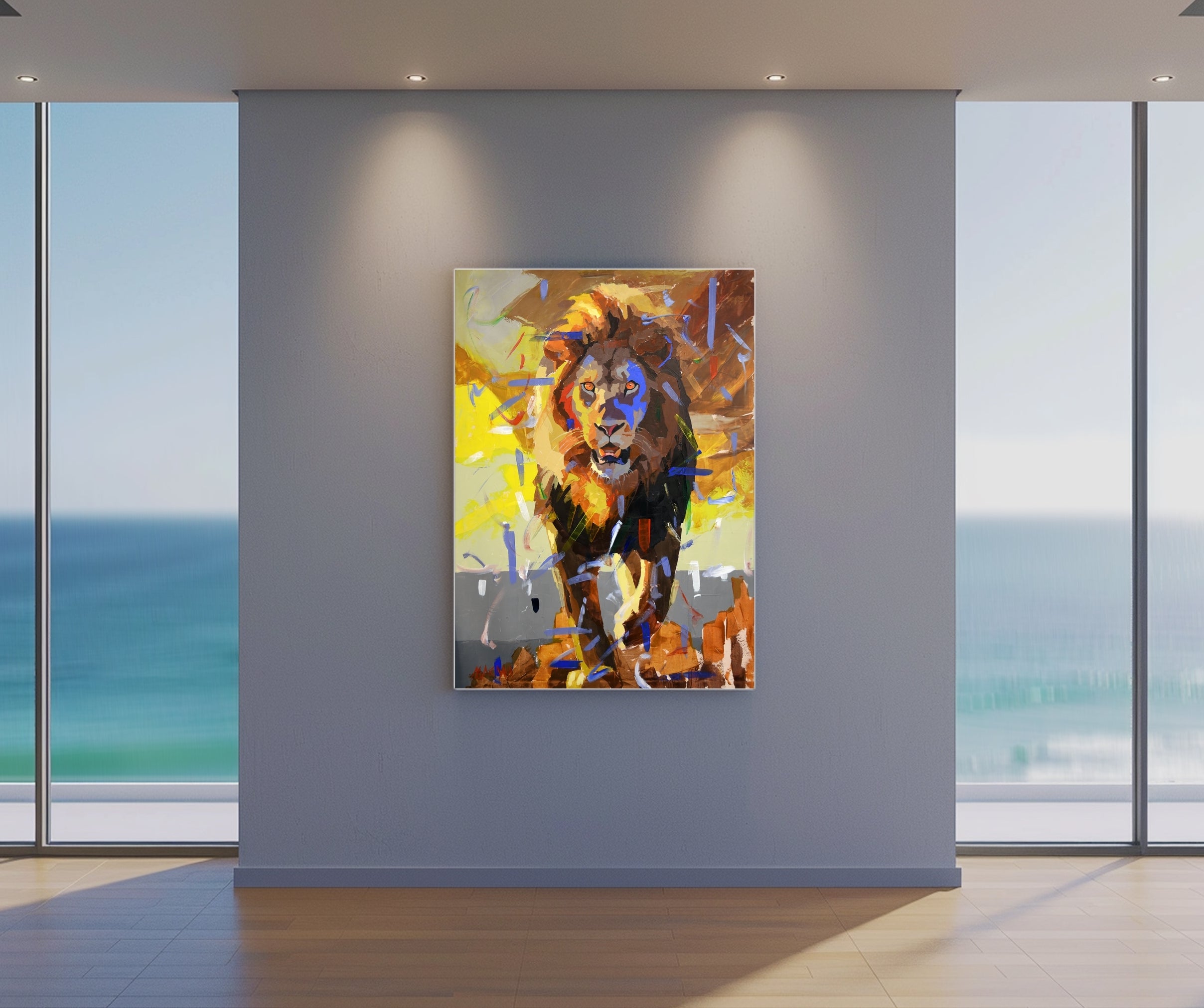 The Lion's Realm 140x100cm Acrylic on Canvas