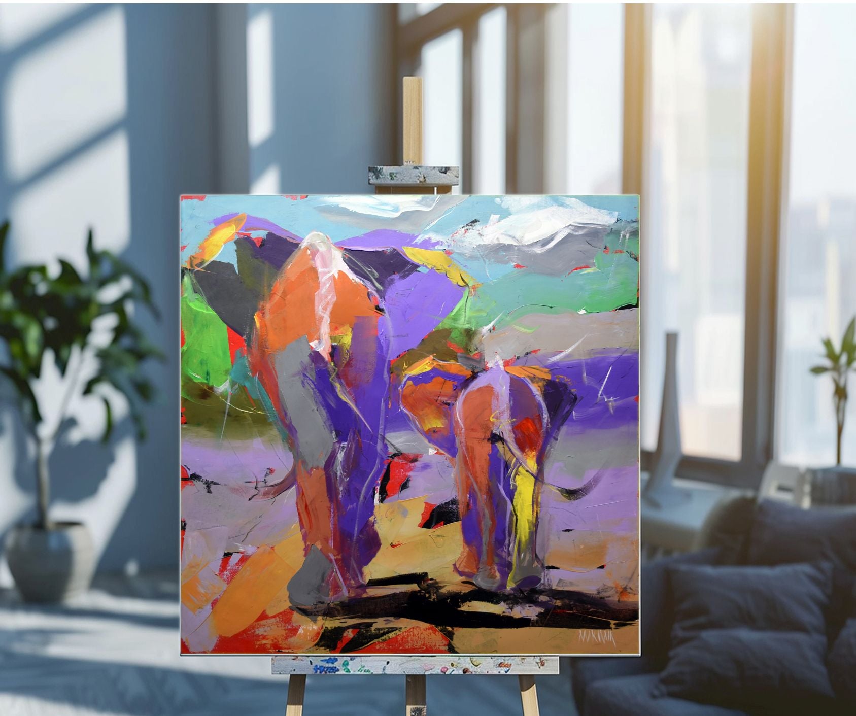 Steps of Wisdom 100x100cm Acrylic On Canvas