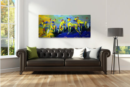 Wild Dogs 180x80cm Oil on Canvas