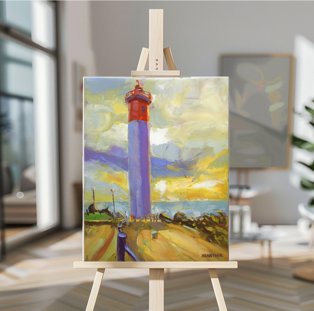 Dawn at the Lighthouse 71x56cm  Oil on Canvas