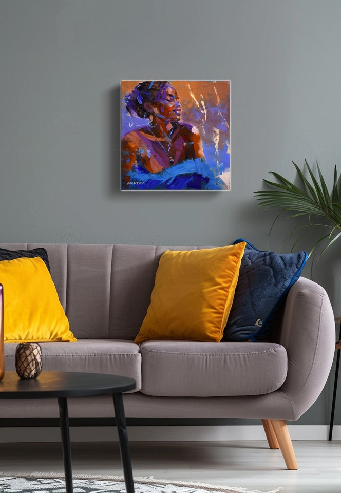 African Queen 1 40x40cm  Oil on Canvas