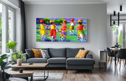 The Riders 80x170cm  Oil on Canvas