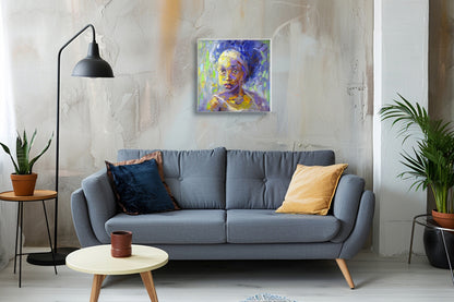 African Child 1 55x55cm Acrylic on Canvas