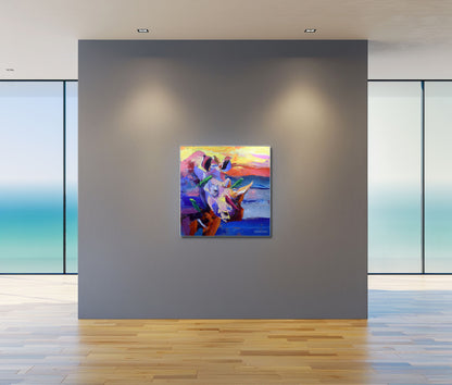 The Last Watcher 80x80cm Acrylic On Canvas