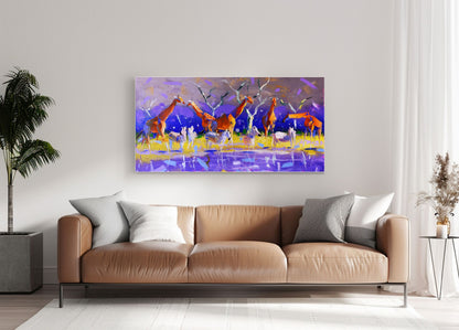 Mirror of the Plains 65x130cm Oil On Canvas