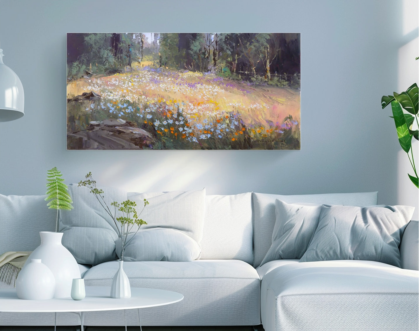 Meadow Meandering 40x80cm Acrylic on Canvas