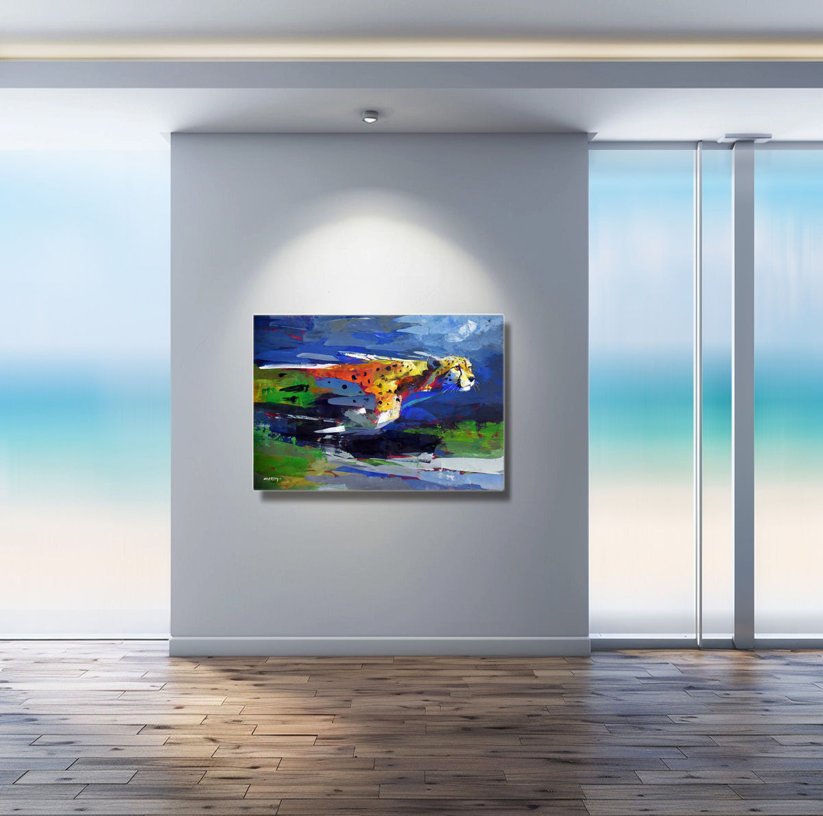 The Silent Sprint 70x100cm Acrylic On Canvas