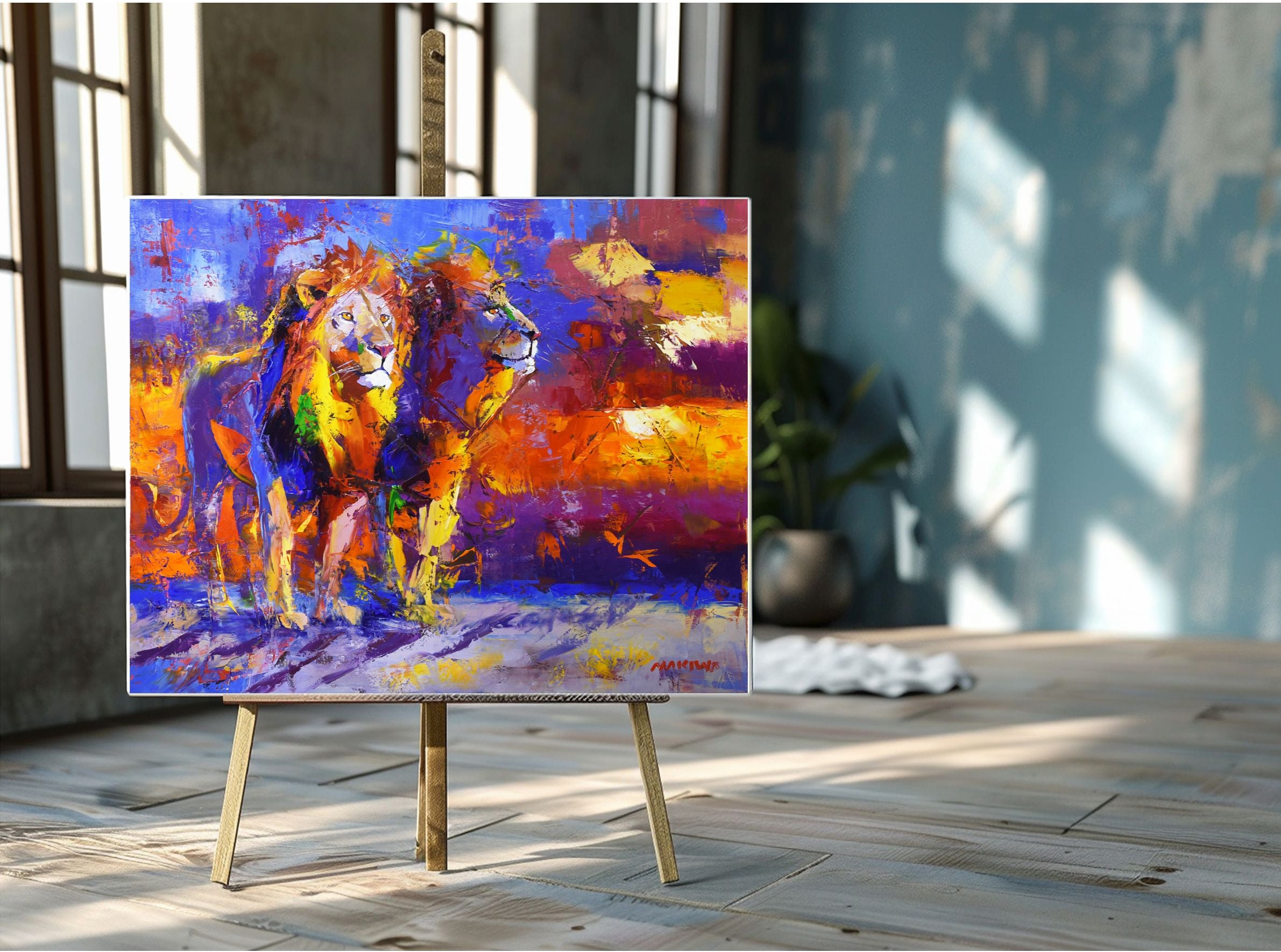 Brothers of Firelight 80x100cm Oil On Canvas