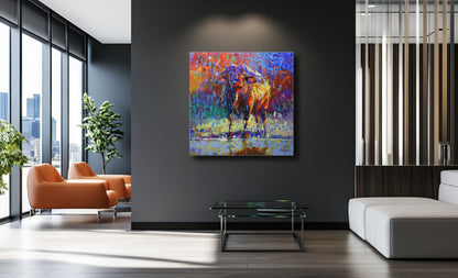 Painted Thunder 100x100cm Acrylic on Canvas