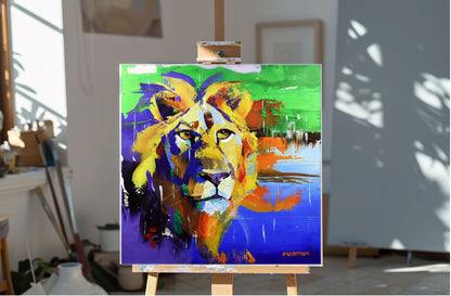 Emerald Horizon 65x65cm Acrylic On Canvas