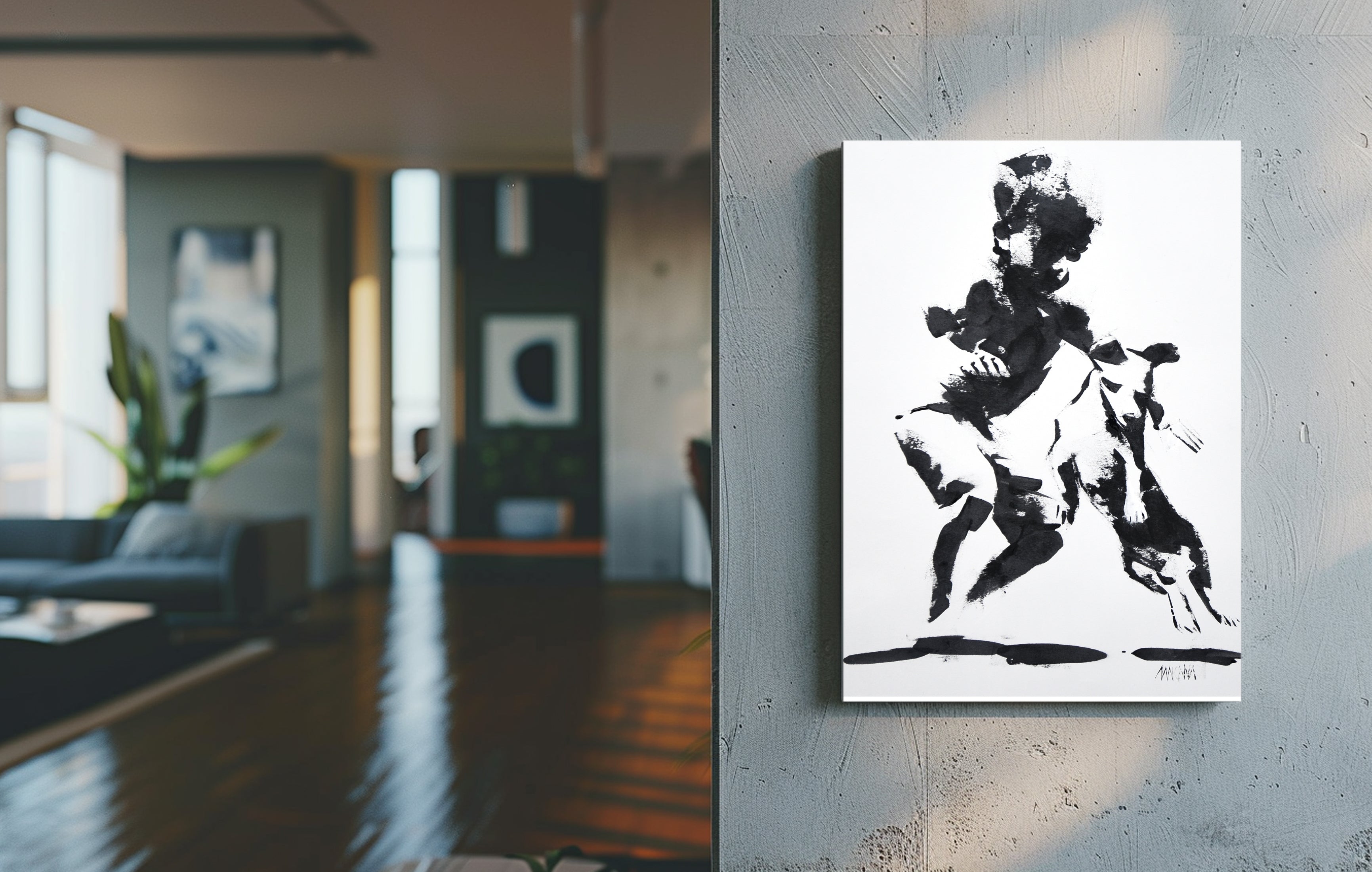 Catch Me If You Can 55x40cm Acrylic on Canvas