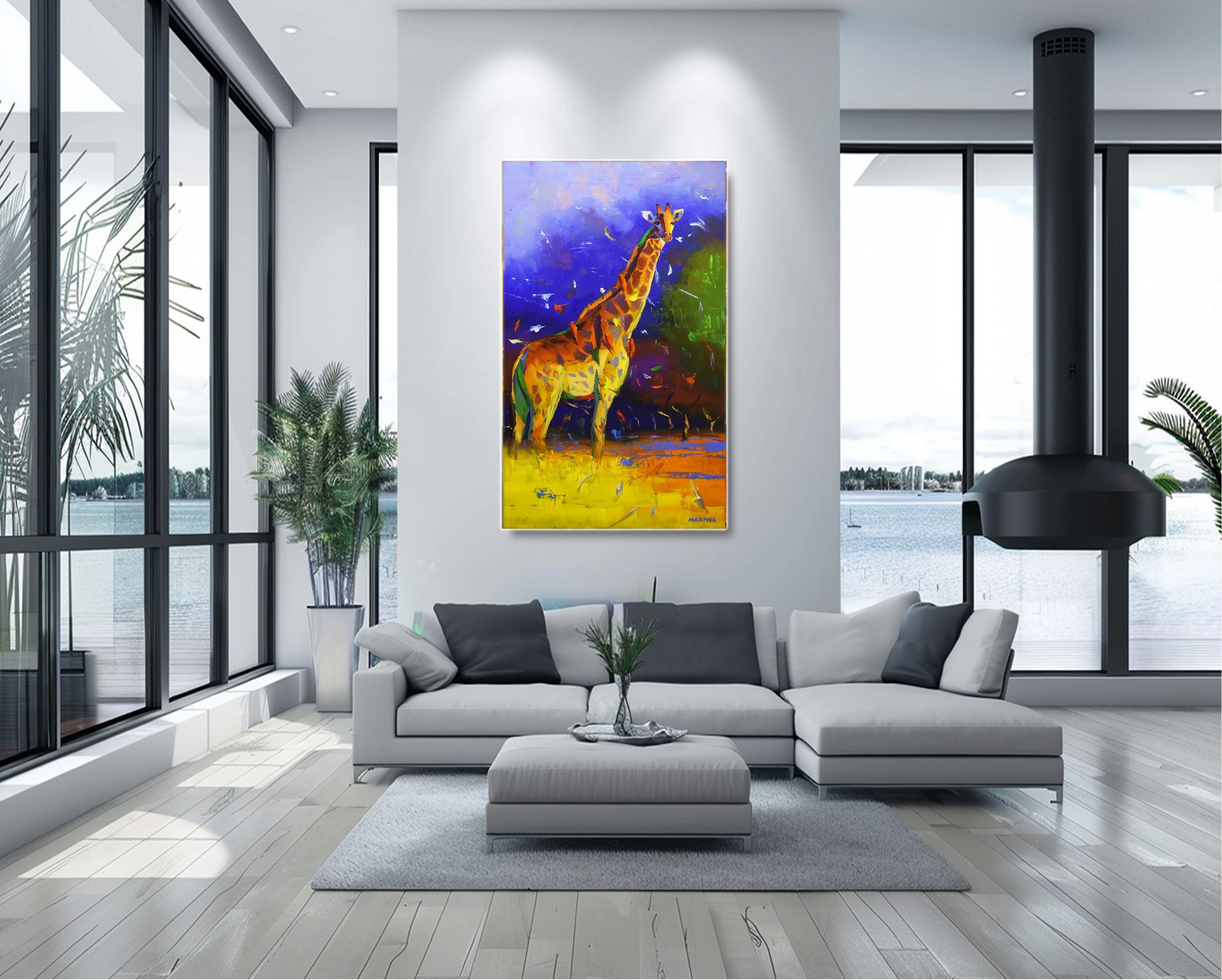 Among the Falling Leaves 140x85cm Oil On Canvas