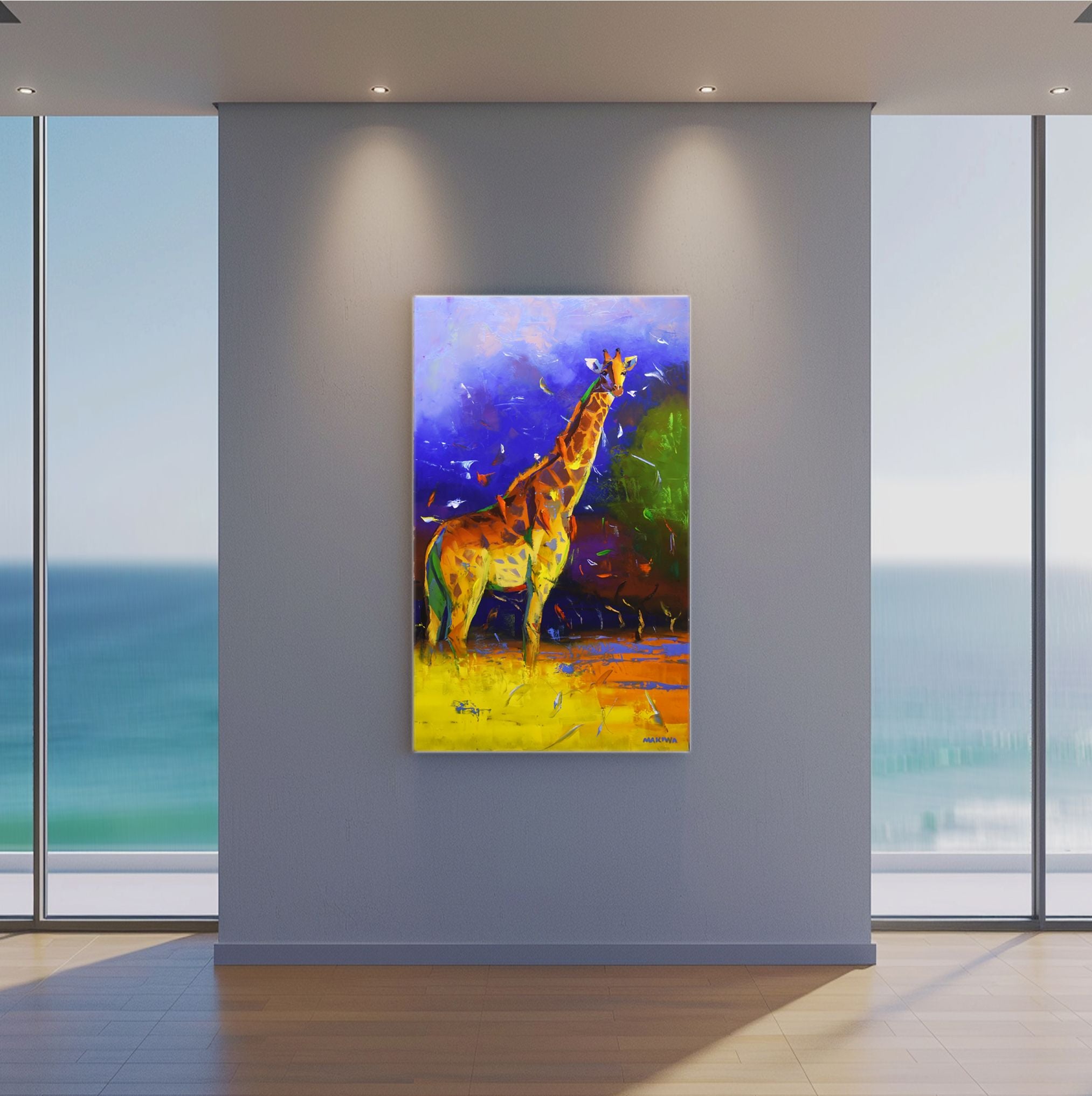 Among the Falling Leaves 140x85cm Oil On Canvas