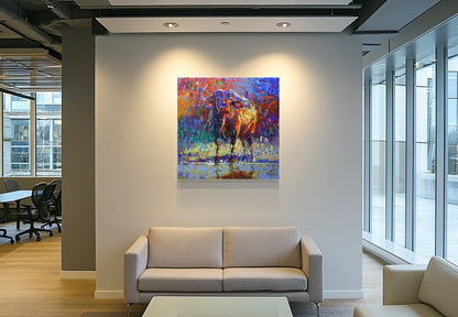 Painted Thunder 100x100cm Acrylic on Canvas