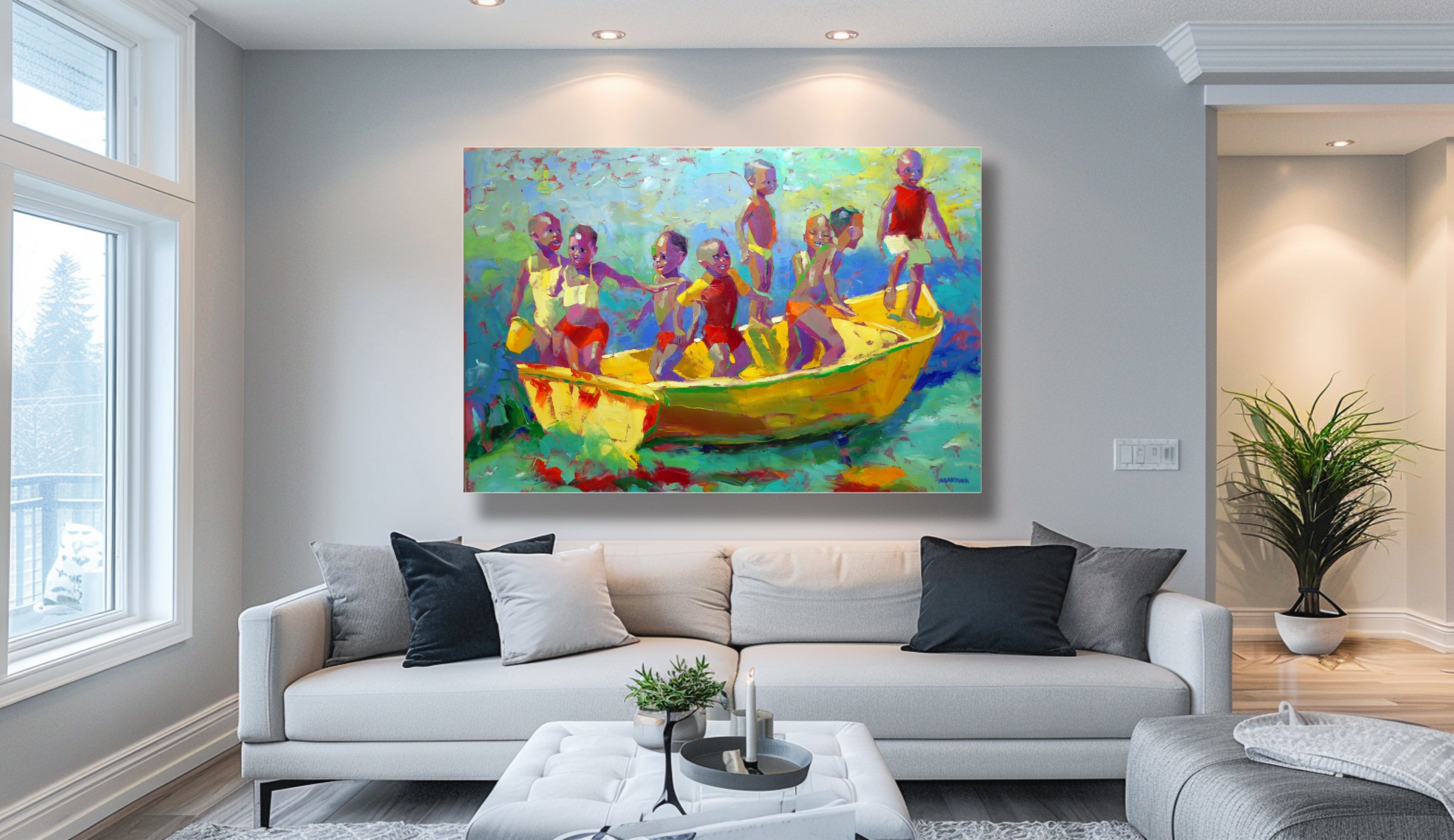 The Yellow Boat2 120x180cm  Oil on Canvas