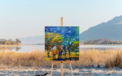 Where the Herd Begins 80x80cm Oil On Canvas