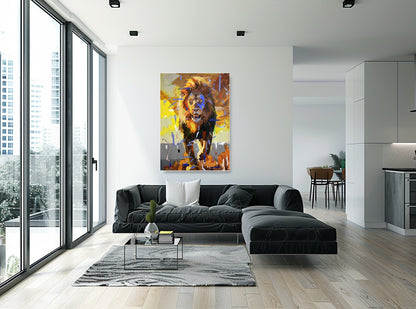 The Lion's Realm 140x100cm Acrylic on Canvas