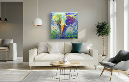 Echo of the Earth - A Symphony of Color and Texture 100x100cm Acrylic On Canvas