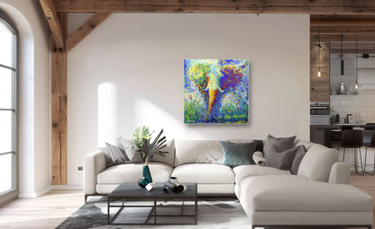 Echo of the Earth - A Symphony of Color and Texture 100x100cm Acrylic On Canvas