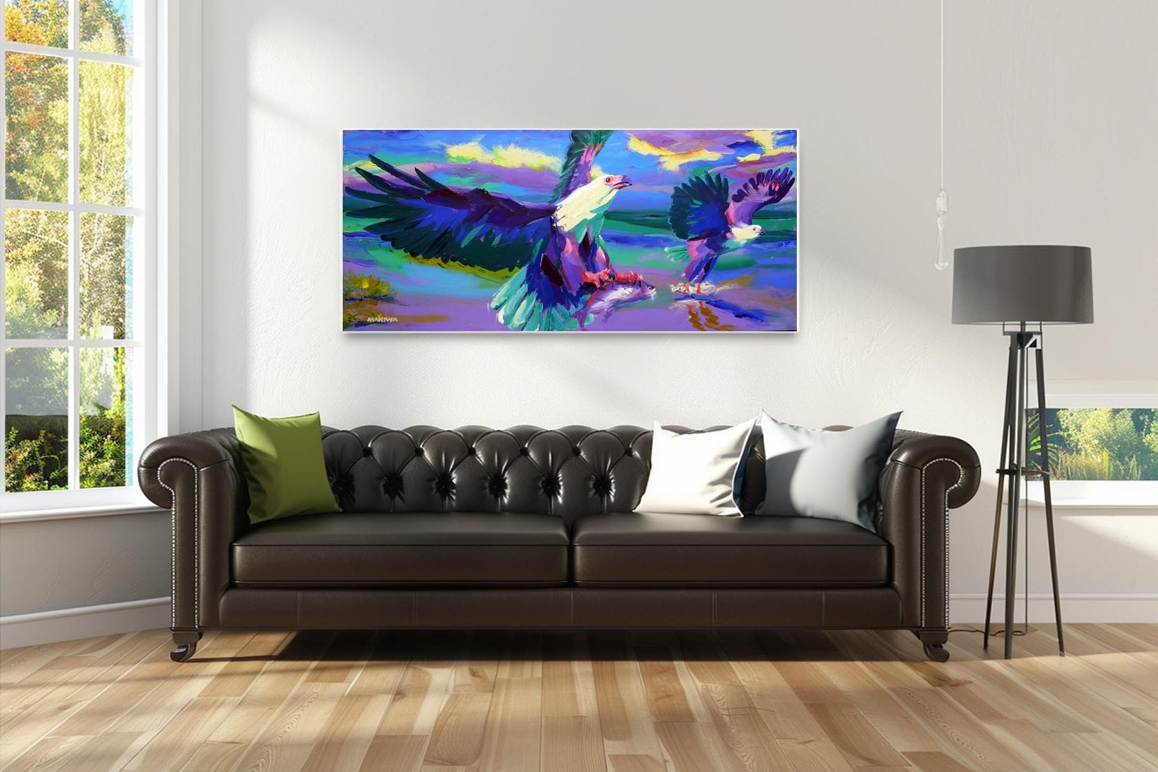 The Fish Eagles 180x80cm  Oil on Canvas