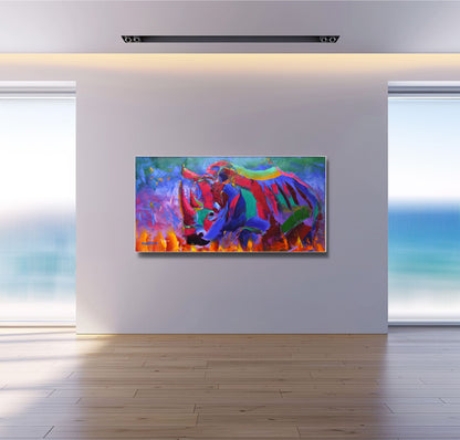 Fire in the Frame 60x120cm Oil On Canvas