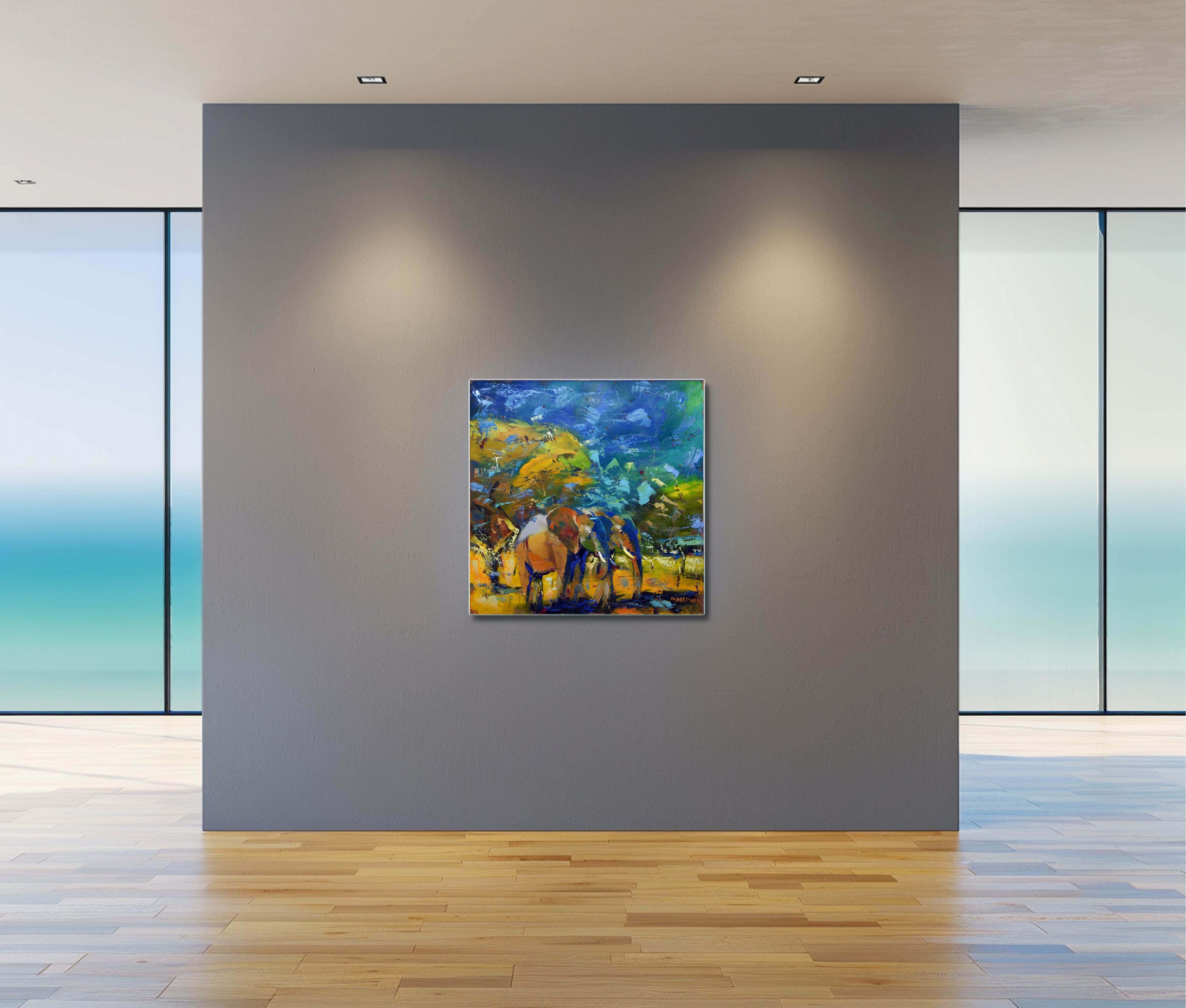 Where the Herd Begins 80x80cm Oil On Canvas