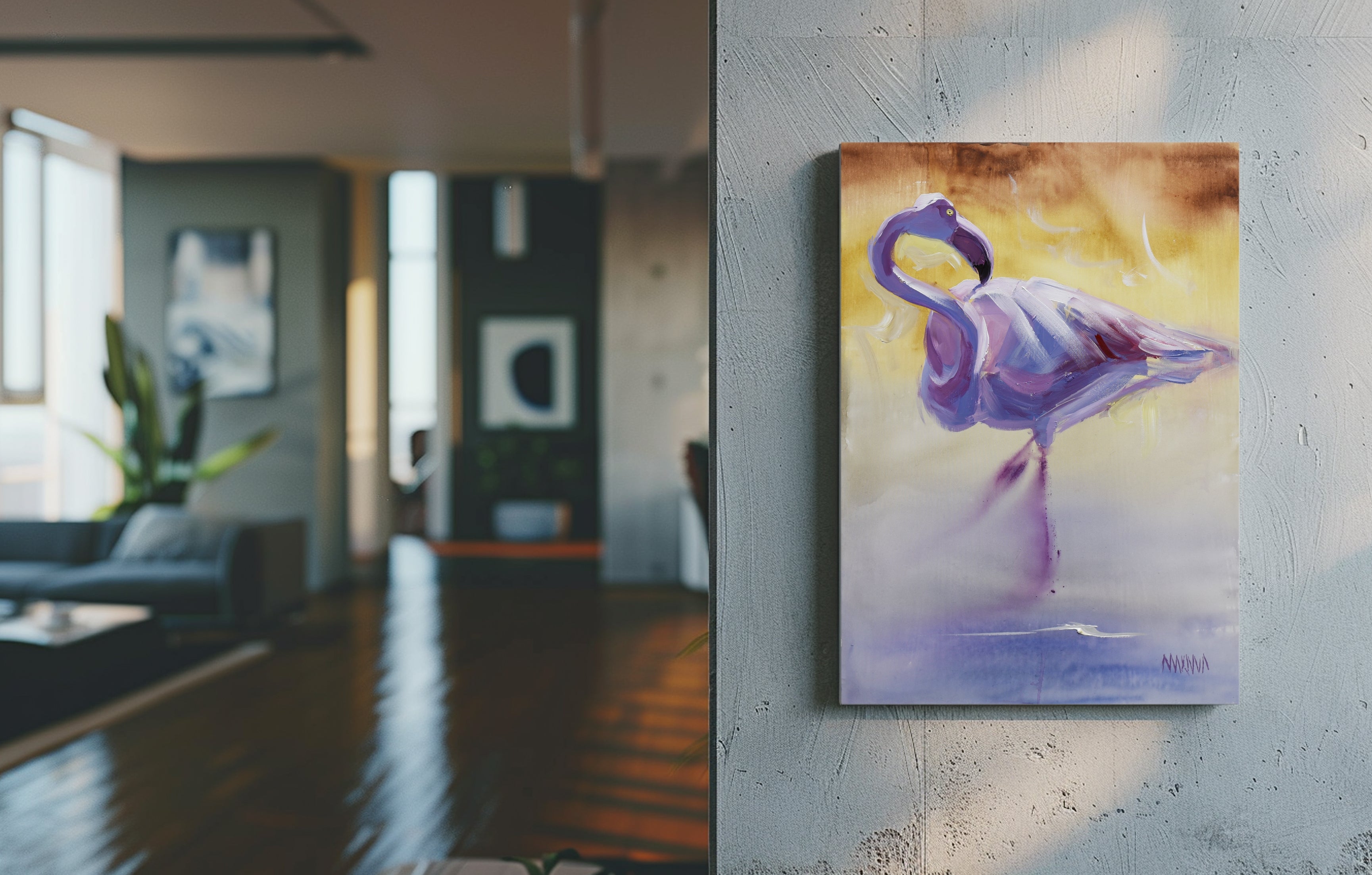 Golden Hour Stillness  55x40cm  Acrylic On Canvas