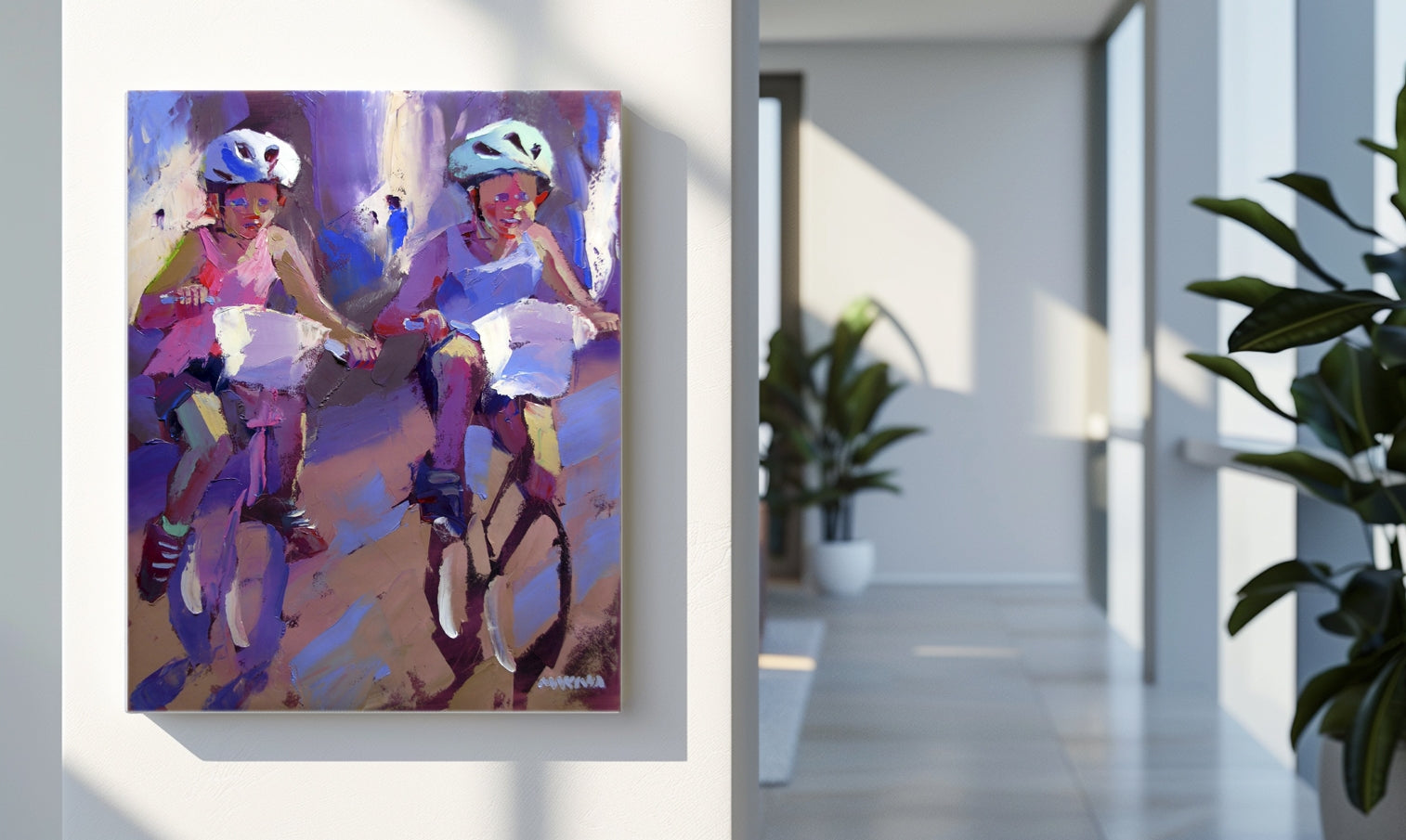 The Little Riders 71x56cm Oil on Canvas