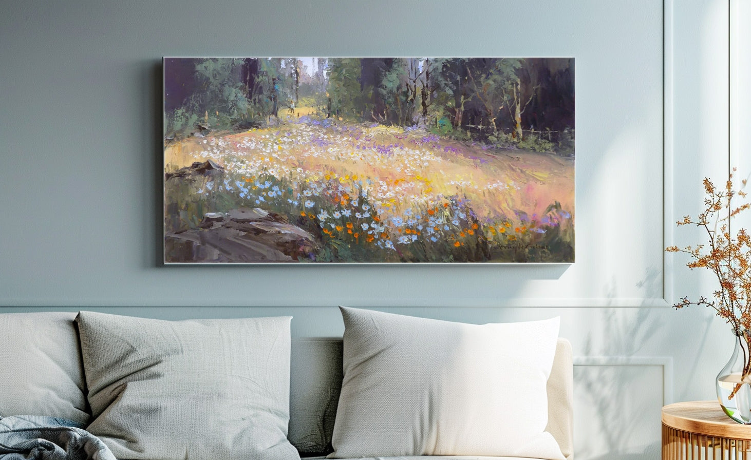 Meadow Meandering 40x80cm Acrylic on Canvas