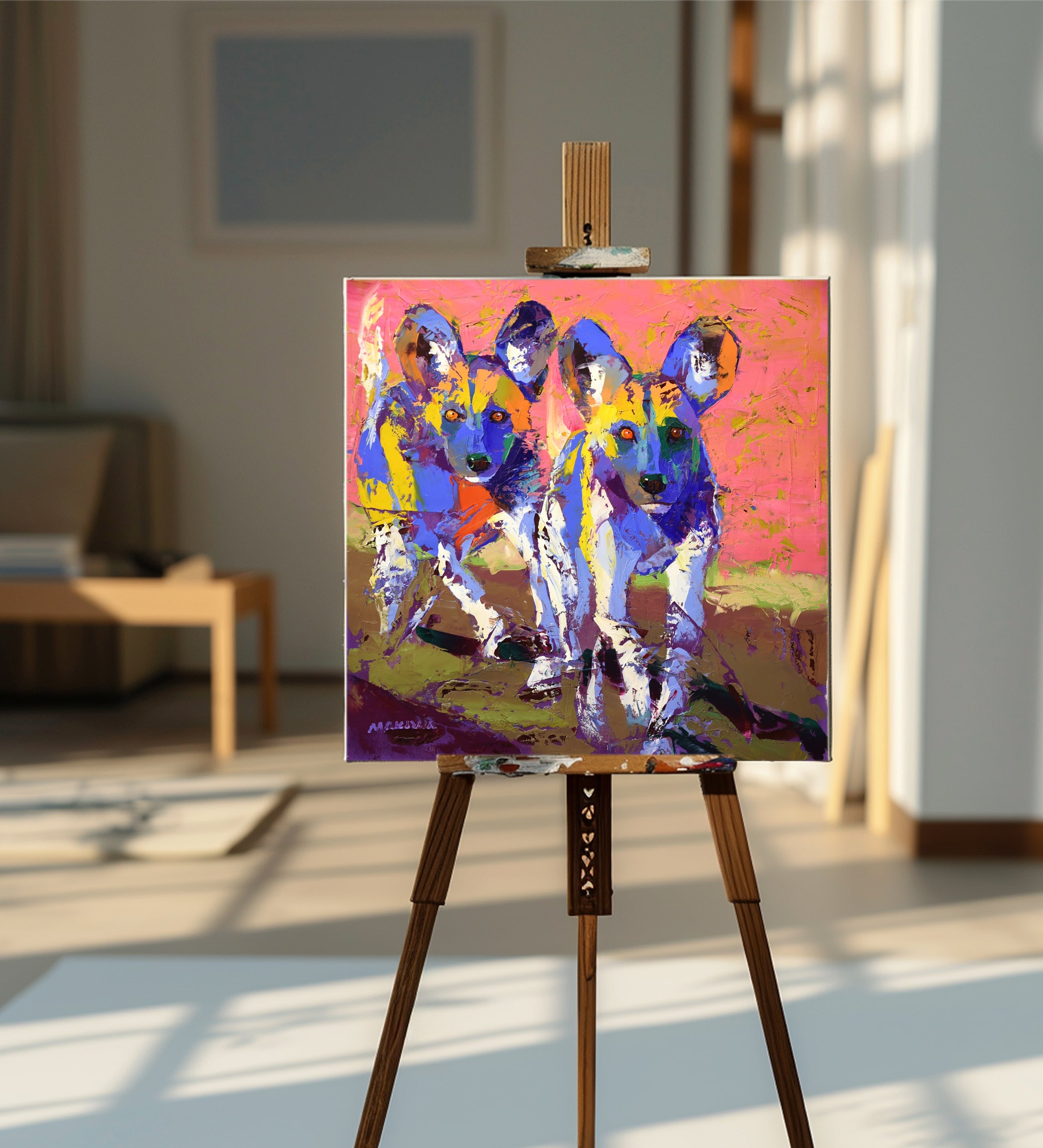 Wild Harmony 55x55cm Oil On Canvas