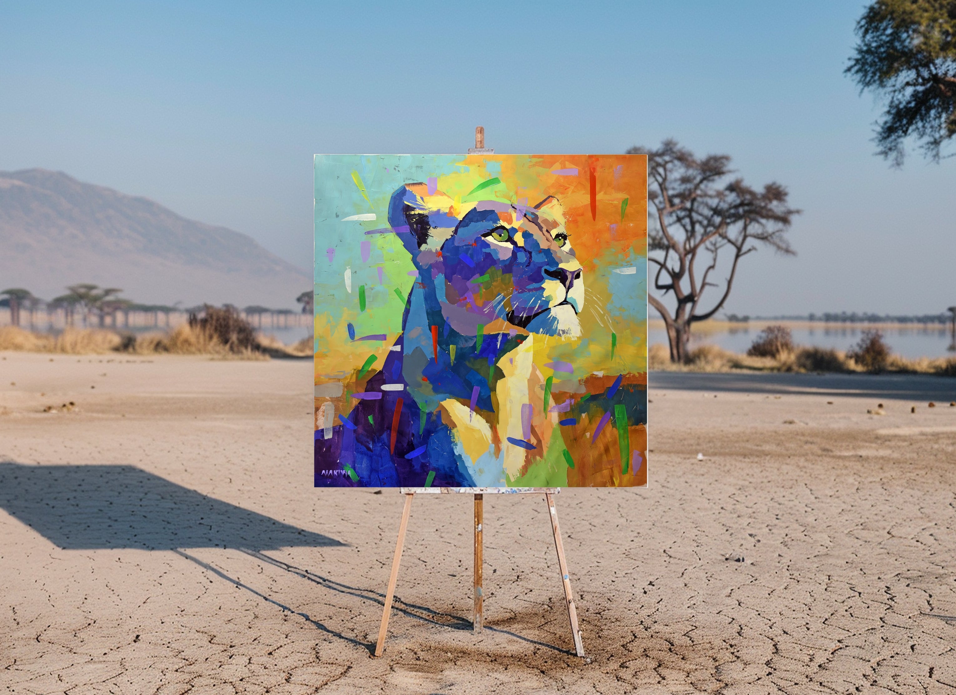Celestial Huntress 120x120cm Acrylic on Canvas