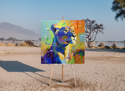 Celestial Huntress 120x120cm Acrylic on Canvas