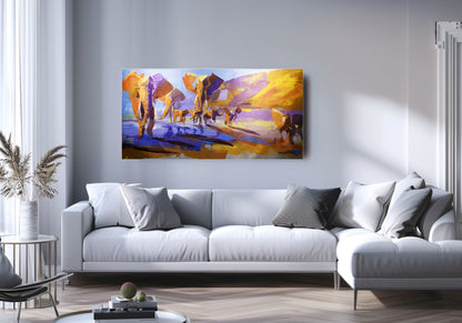 Crossing the Shallow Plains 60x120cm Acrylic On Canvas