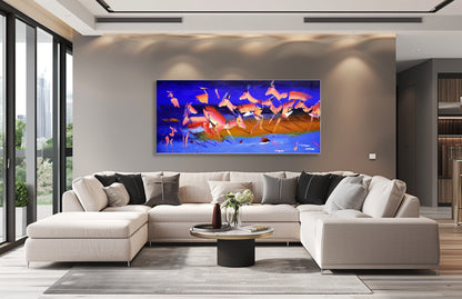 Twilight Harmony 80x180cm Oil on Canvas