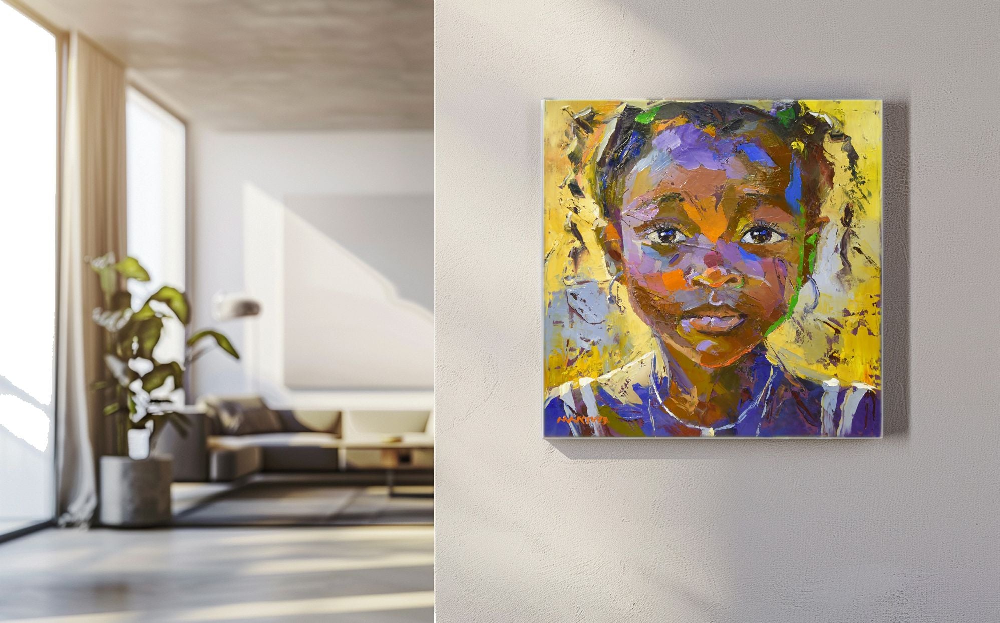 Solace 55x55cm Oil On Canvas