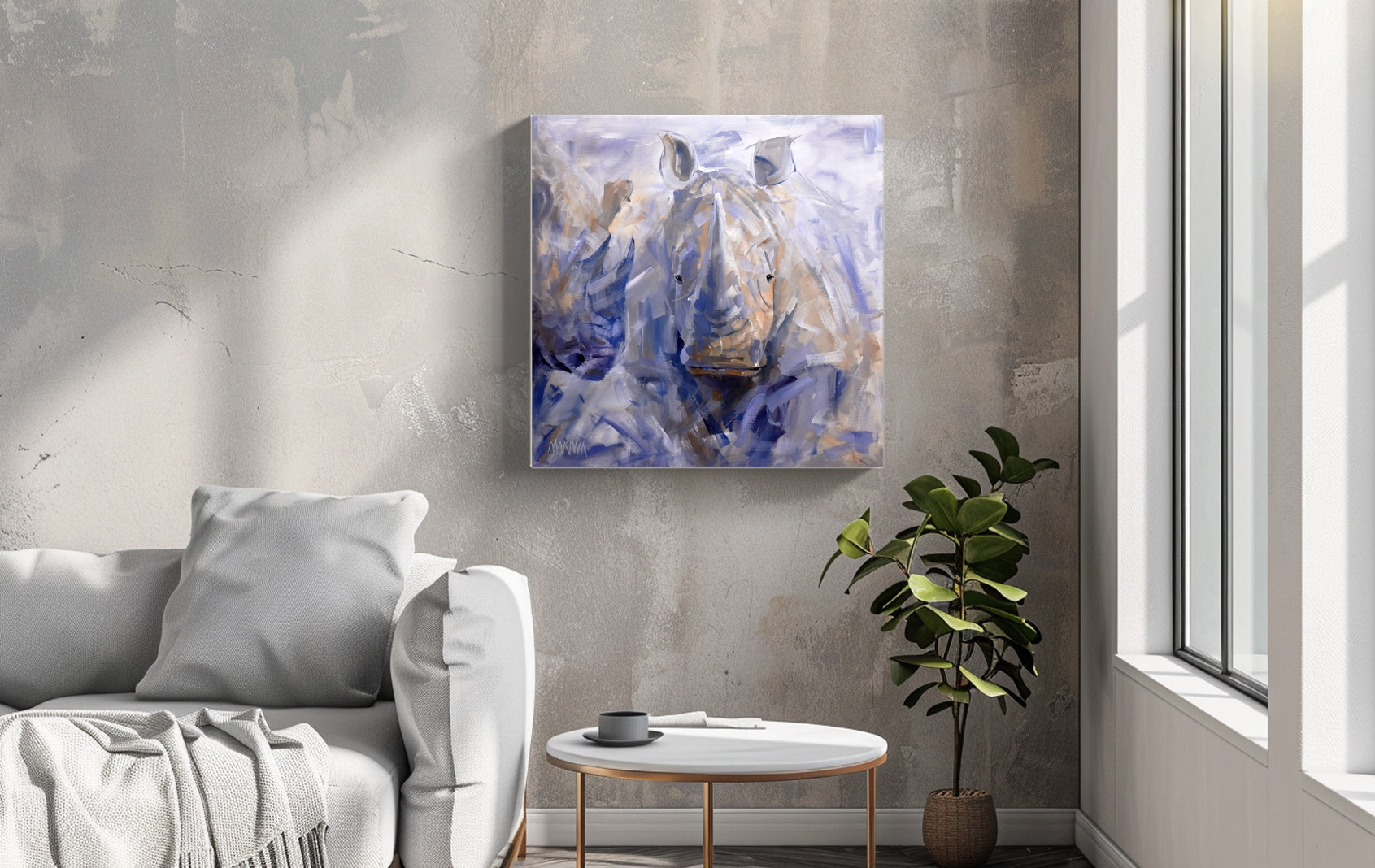 The Quiet March 55x55cm Acrylic On Canvas