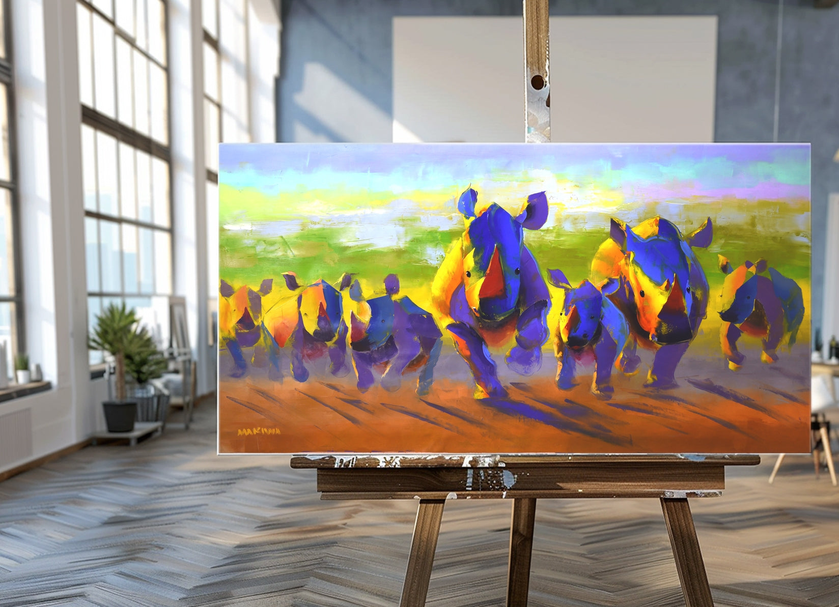 First Charge 90x170cm Oil On Canvas