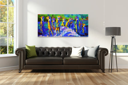 The Watchful Ones 80x180cm Oil On Canvas