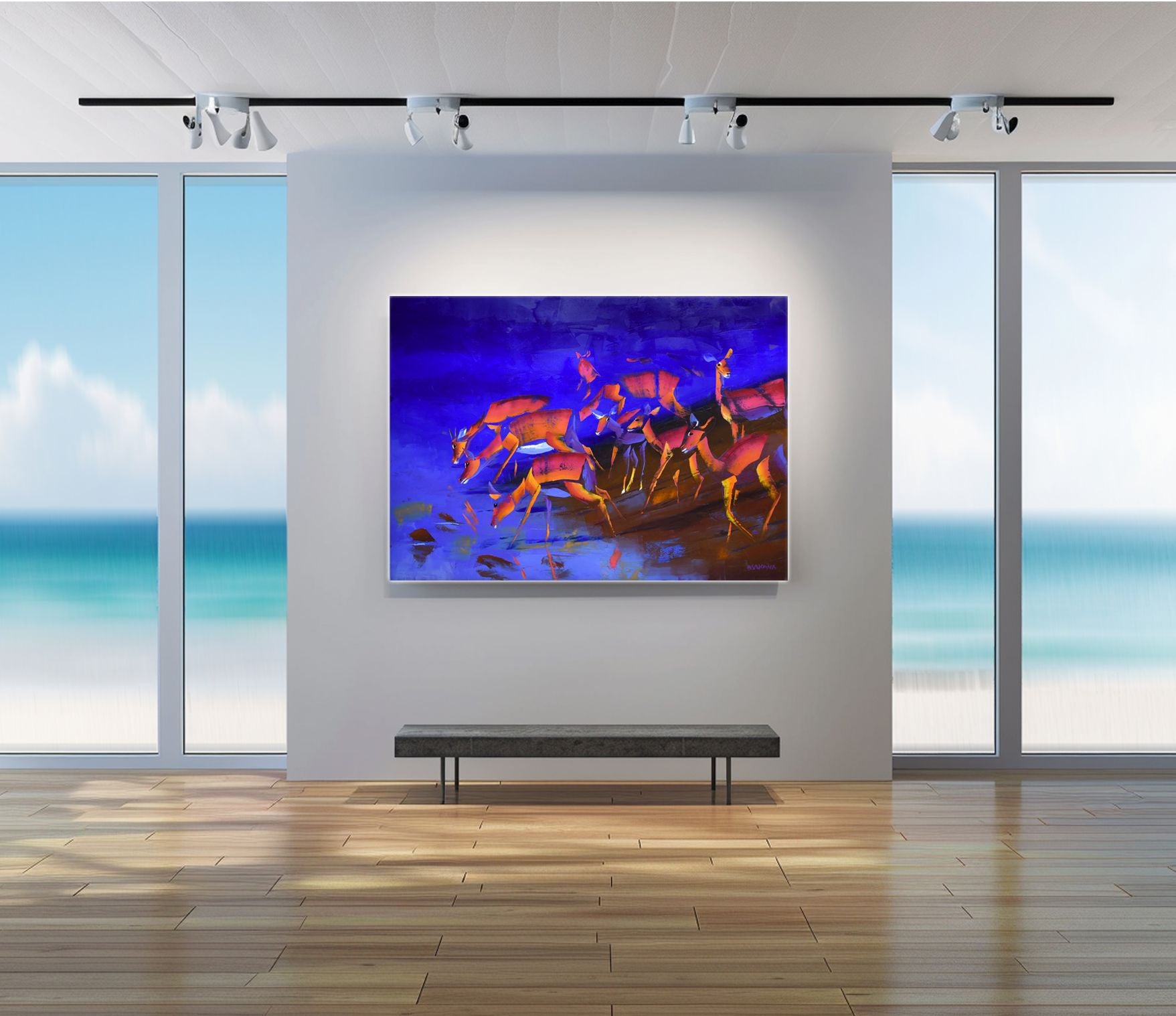 Where the River Watches Back 100x140cm Oil On Canvas