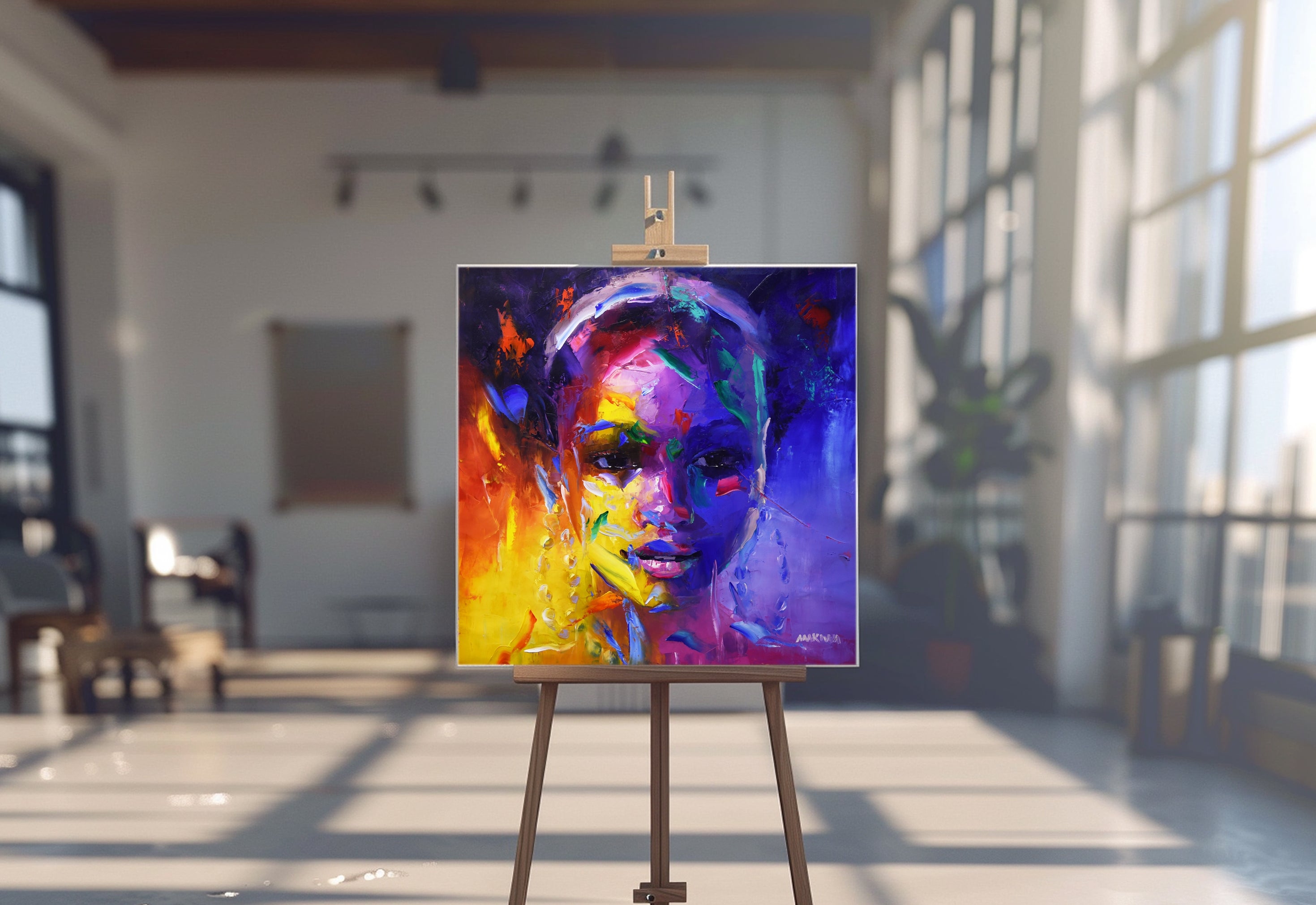 Voice of Colour  80x80cm Oil On Canvas