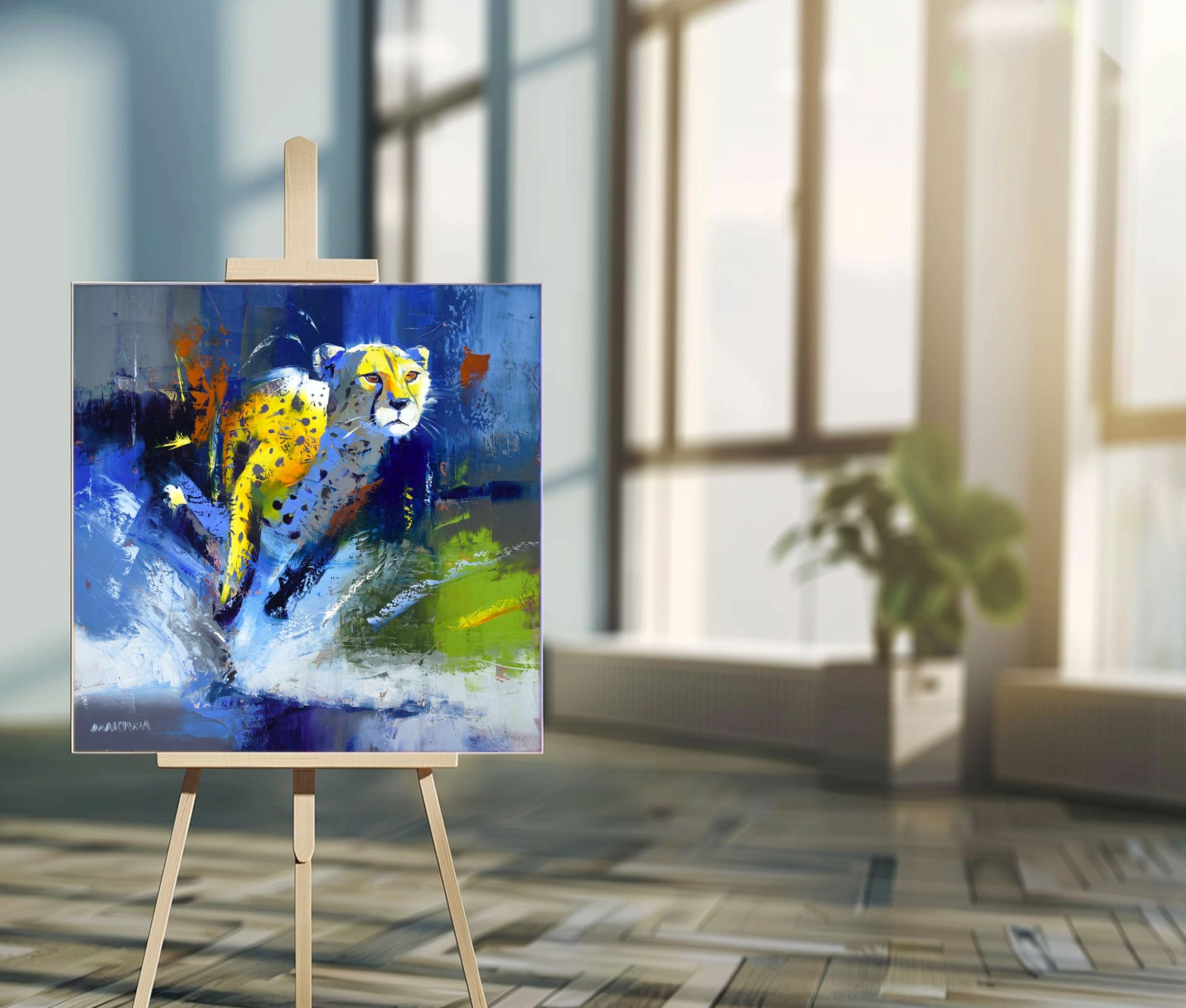 Breaking the Wind 80x80cm Oil On Canvas