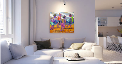 Game On 68x80cm Oil On Canvas