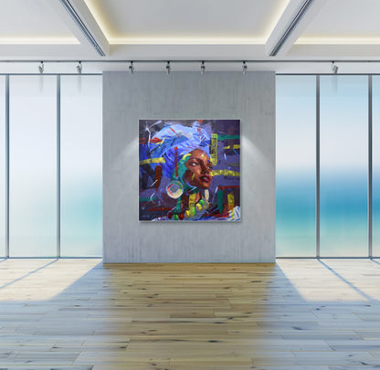 The Dreamer 120x120cm Acrylic On Canvas