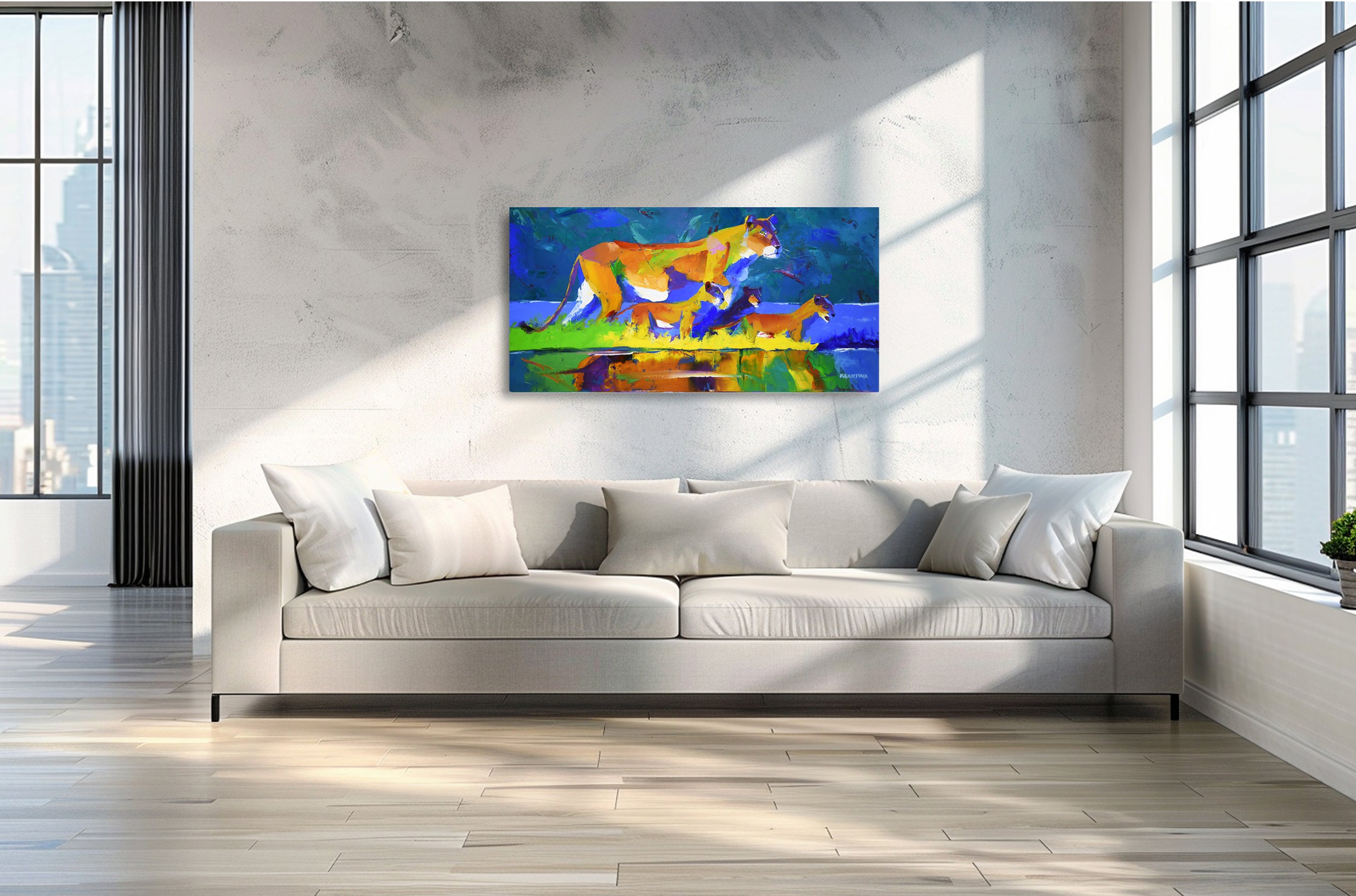 Whispered Horizons 2 50x100cm Oil On Canvas