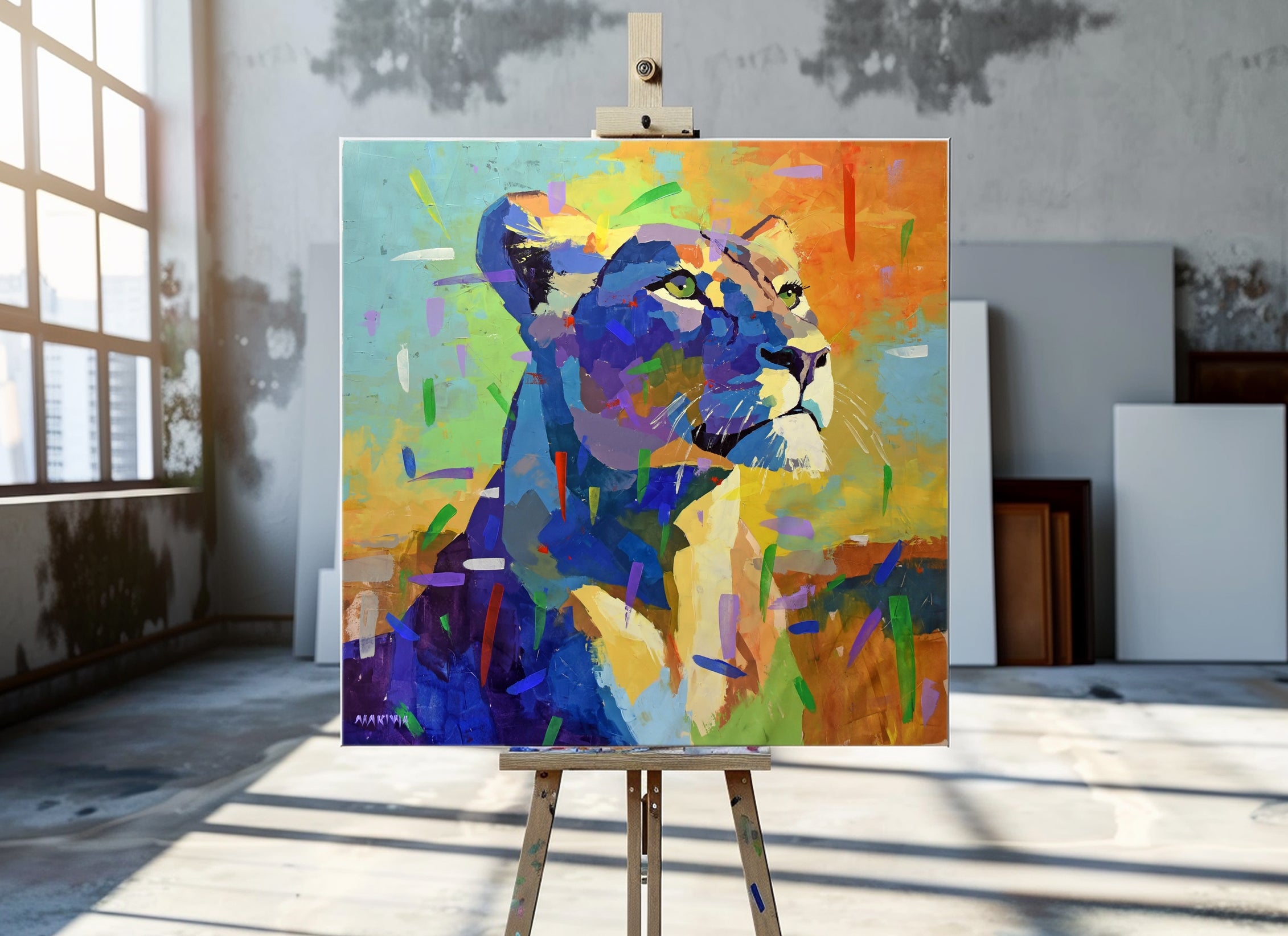 Celestial Huntress 120x120cm Acrylic on Canvas
