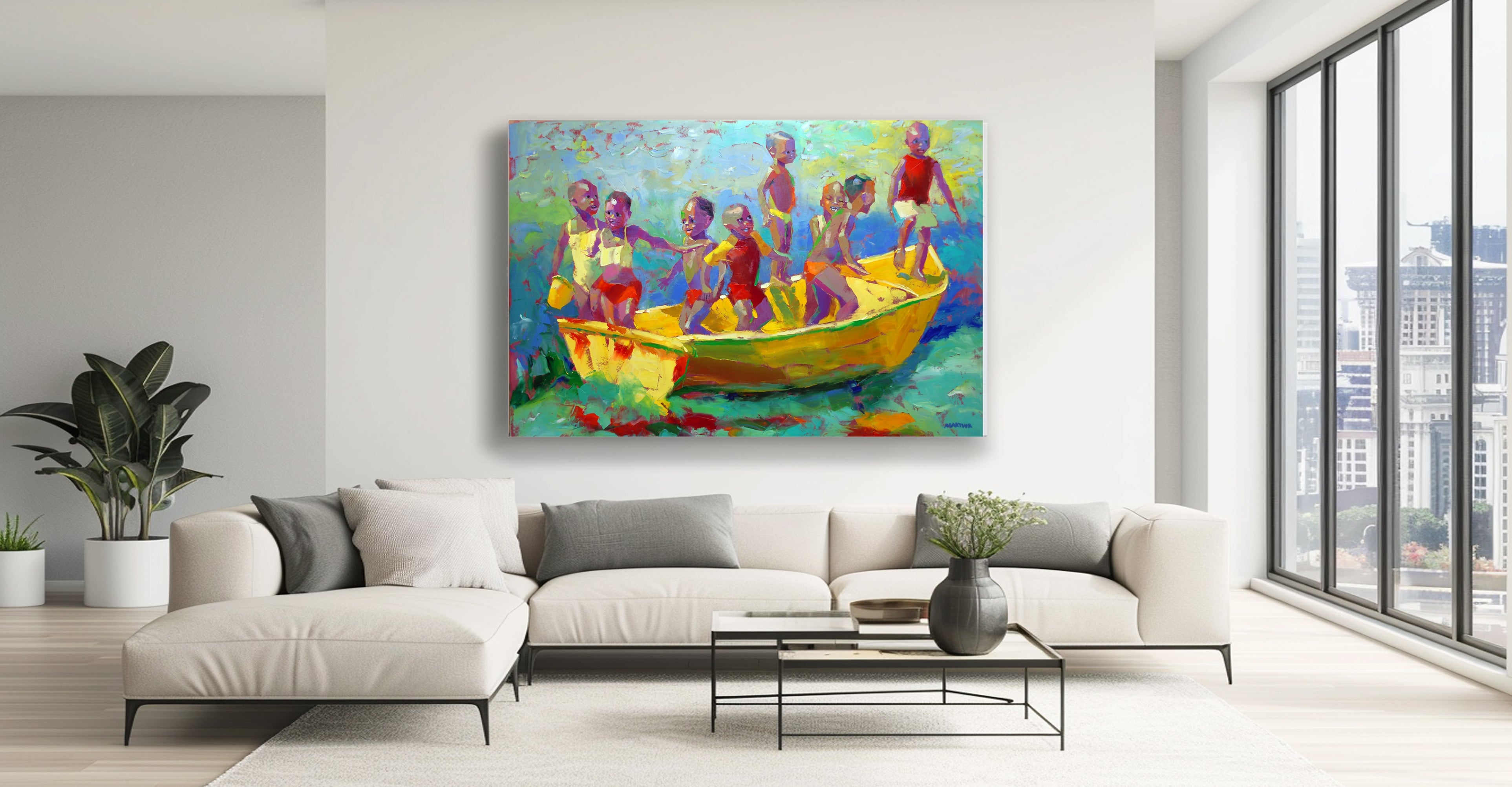 The Yellow Boat2 120x180cm  Oil on Canvas