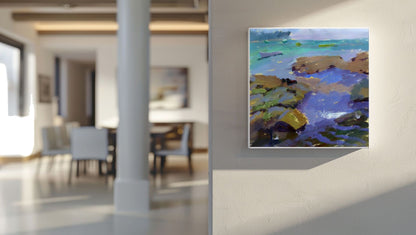 Low Tide Silence 30x30cm Oil on Canvas