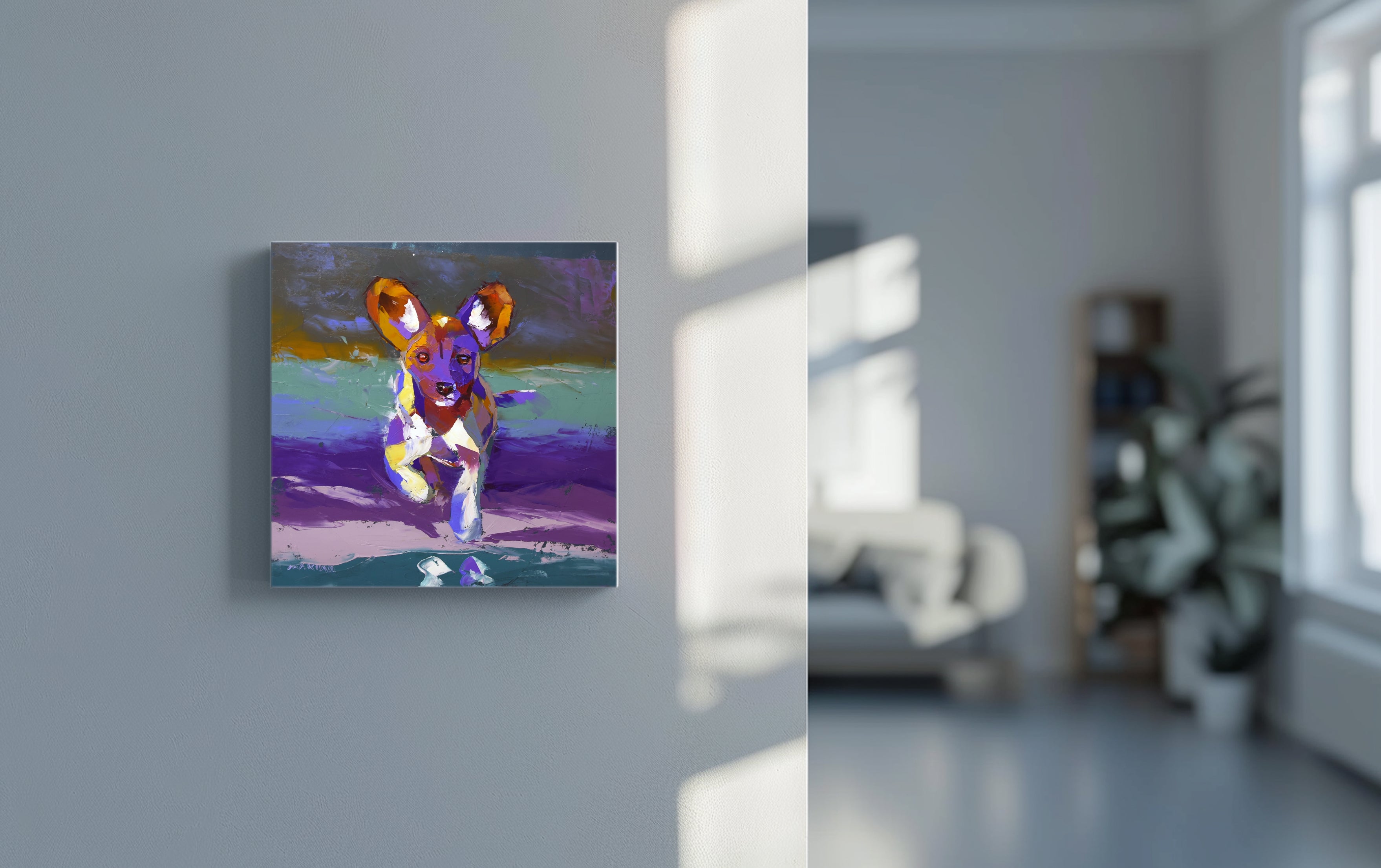 Born to Run 40x40cm Oil On Canvas